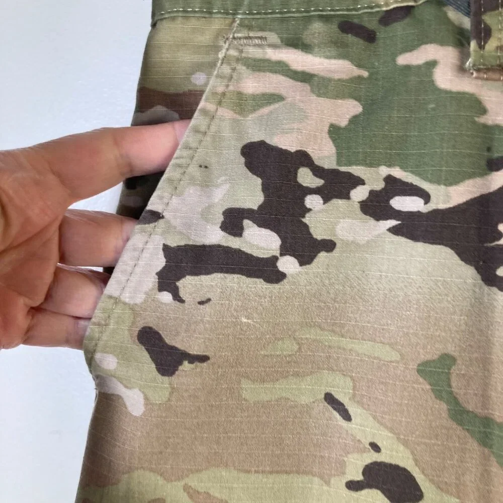 Mens Camo Cargo Cut‎ Off Shorts Green Brown Med Reg Waist 34